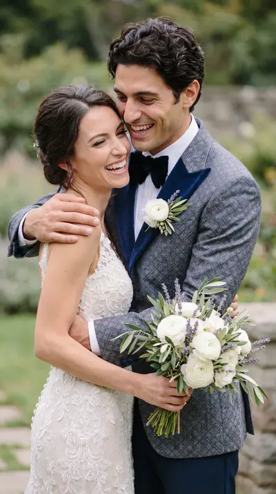 Moderner Hochzeitsanzug mit Muster