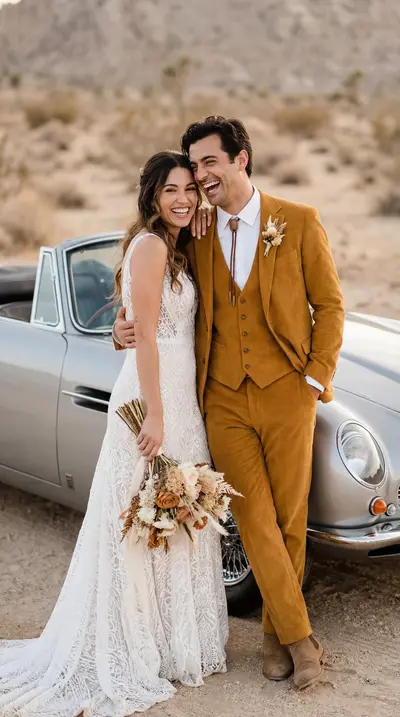 60er Jahre Stil Hochzeitsanzug